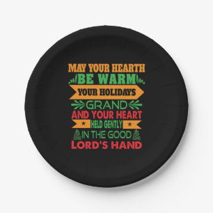 Xmas Gift May Your Hearth Be Warm Paper Plate