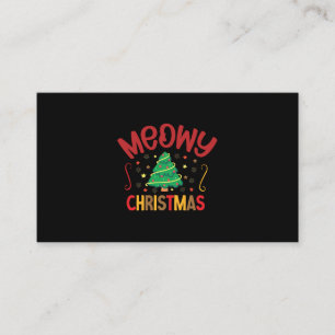 Xmas Gift Meowy Christmas Business Card