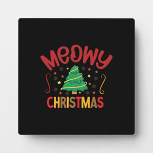 Xmas Gift Meowy Christmas Plaque