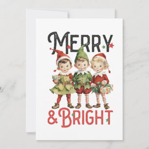 Xmas Gift Merry and Bright Invitation