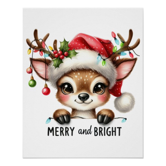 Xmas Gift Merry & Bright Poster (Front)