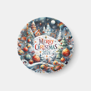 Xmas Gift Merry Christmas 2024 Magnet