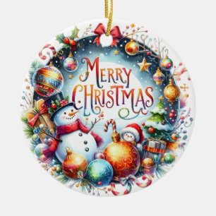 Xmas Gift Merry Christmas Ceramic Tree Decoration