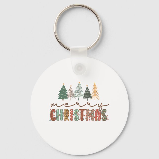 Xmas Gift Merry Christmas Key Ring (Front)