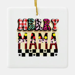 Xmas Gift Merry Mama Ceramic Ornament