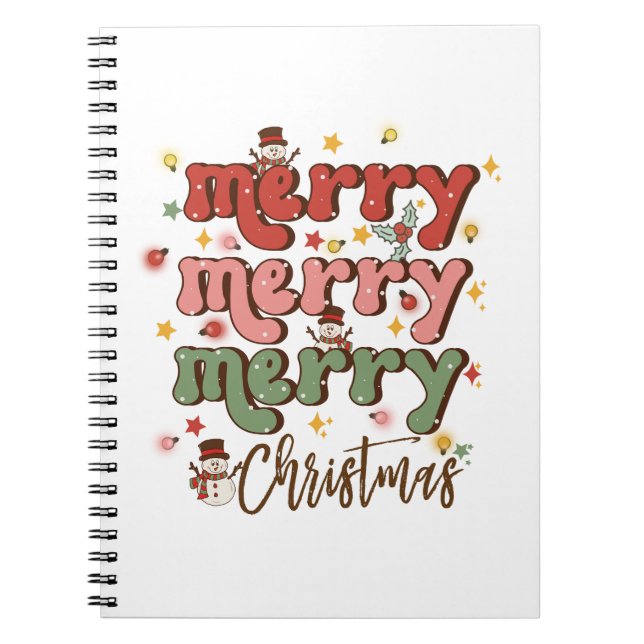 Xmas Gift Merry Merry Christmas Notebook (Front)
