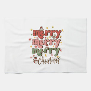 Xmas Gift Merry Merry Christmas Tea Towel