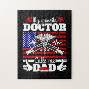 Xmas Gift My Favorite Doctor Calls Me Dad Jigsaw Puzzle
