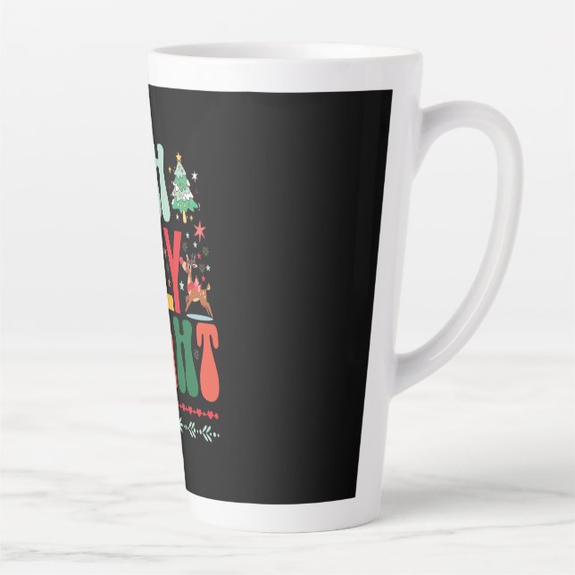 Xmas Gift Oh Holy Night Latte Mug (Right)