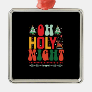 Xmas Gift Oh Holy Night Metal Tree Decoration
