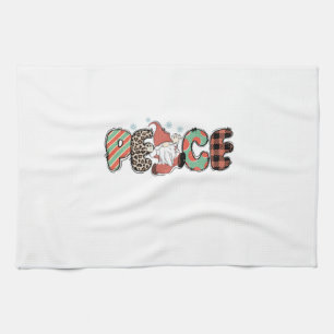 Xmas Gift Peace Christmas Tea Towel