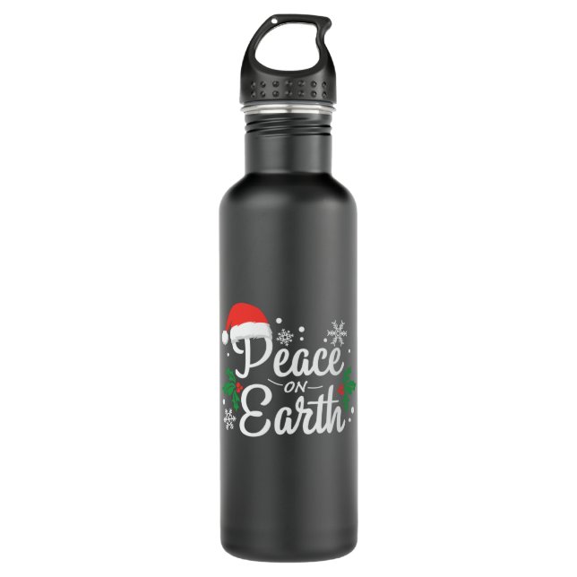 Xmas Gift Peace On Earth 710 Ml Water Bottle (Front)