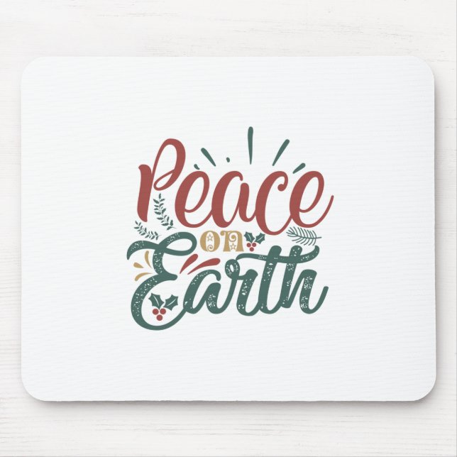 Xmas Gift | Peace On Earth Mouse Mat (Front)
