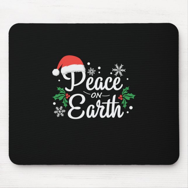 Xmas Gift Peace On Earth Mouse Mat (Front)