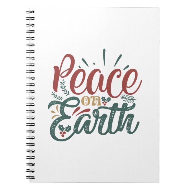 Xmas Gift | Peace On Earth Notebook (Front)