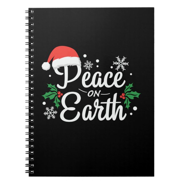 Xmas Gift Peace On Earth Notebook (Front)