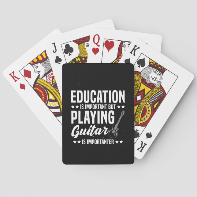 Xmas Gift | Playing Guitar Is Important Cards (Back)