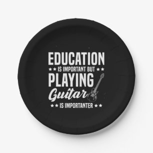 Xmas Gift   Playing Guitar Is Important Paper Plate