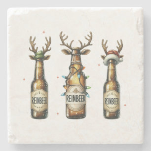 Xmas Gift Reinbeer Reinbeer Reinbeer Stone Coaster