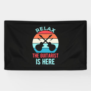Xmas Gift Relax The Guitarist Is Here Banner