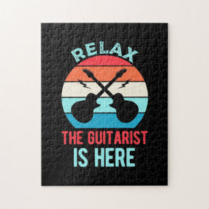 Xmas Gift Relax The Guitarist Is Here Jigsaw Puzzle