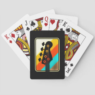 Xmas Gift   Retro Vintage Guitar Player Playing Cards