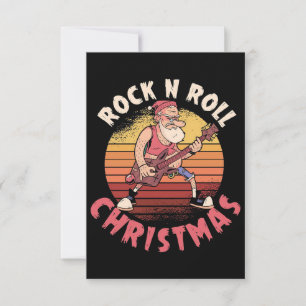 Xmas Gift   Rock N Roll Christmas RSVP Card