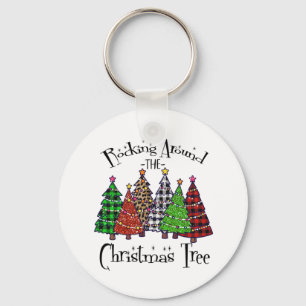 Xmas Gift Rocking Around The Christmas Tree Key Ring