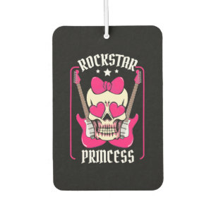 Xmas Gift Rockstar Princess Skull Car Air Freshener