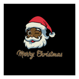 Xmas Gift Santa Merry Christmas Poster