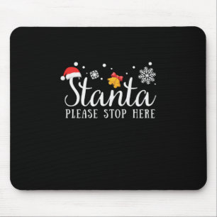 Xmas Gift Santa Please Stop Here Mouse Mat