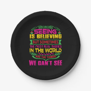Xmas Gift Seeing Is Believing Paper Plate