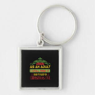 Xmas Gift Sleep On Christmas Eve Key Ring