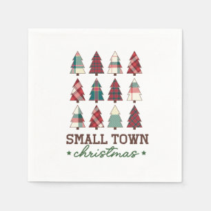 Xmas Gift Small Town Christmas Napkin
