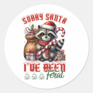 Xmas Gift Sorry Santa Classic Round Sticker
