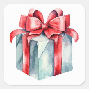 Xmas Gift Square Sticker
