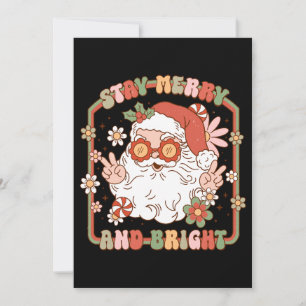 Xmas Gift Stay Merry And Bright Holiday Card