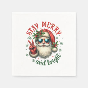 Xmas Gift Stay Merry Napkin