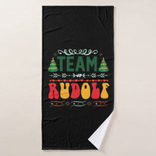 Xmas Gift Team Rudolf Bath Towel