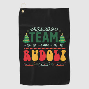 Xmas Gift Team Rudolf Golf Towel