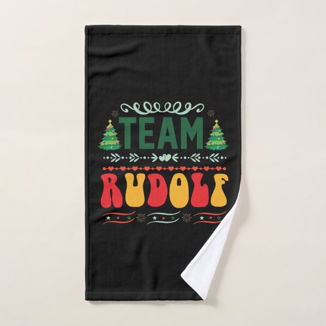 Xmas Gift Team Rudolf Hand Towel (Hand Towel)