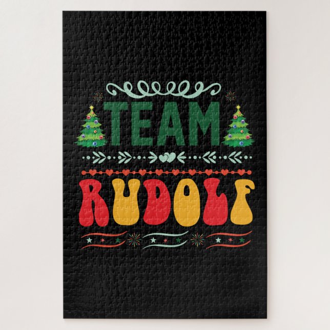 Xmas Gift Team Rudolf Jigsaw Puzzle (Vertical)