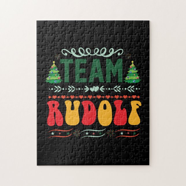 Xmas Gift Team Rudolf Jigsaw Puzzle (Vertical)