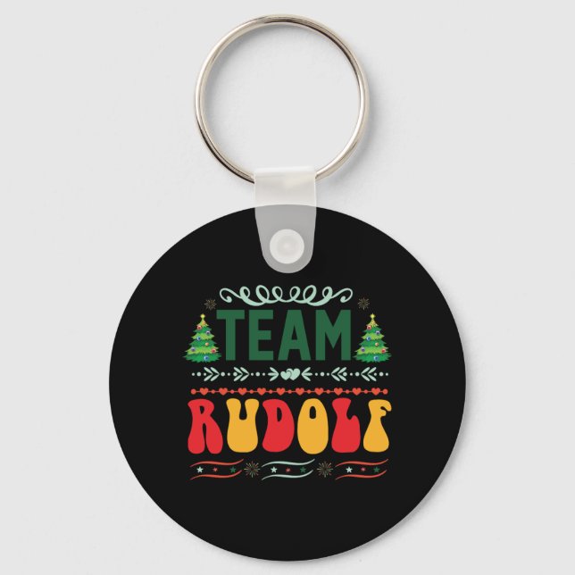 Xmas Gift Team Rudolf Key Ring (Front)