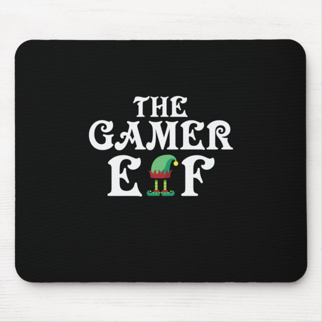 Xmas Gift The Gamer Elf Mouse Mat (Front)