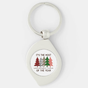 Xmas Gift The Most Wonderful Time Of The Year Key Ring