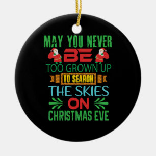 Xmas Gift The Skies On Christmas Eve Ceramic Tree Decoration
