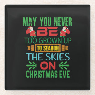 Xmas Gift The Skies On Christmas Eve Glass Coaster