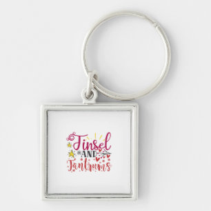 Xmas Gift Tinsel And Tantrums Key Ring