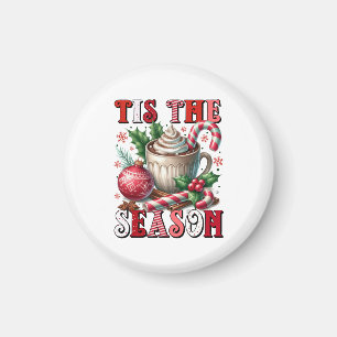 Xmas Gift Tis The Season Hot Cocoa Magnet
